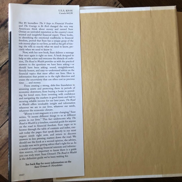 Suze Orman The Road to Wealth Hardcover Book - Picture 4 of 4